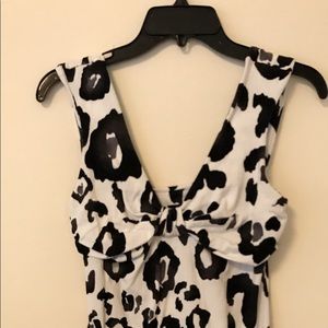 White and black dress